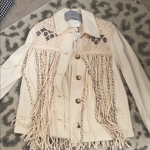 Gorgeous Zara fringe/macrame jacket!